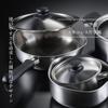 Yanagi Sori Stainless Steel Pot 22 Cm IH Compatible Aluminum Steel with Lid Made In Japan Spout That Juts Out On the Left and Right No Matter Your