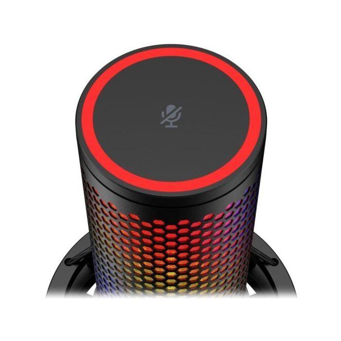 Microphone USB - HYPERX - QuadCast 2 S - Éclairage RVB - Tap-to-Mute - Streaming/Podcasting