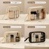 Portable Travel Toiletry Bag With Transparent Pvc Material And Large Capacity For Cosmetic Storage