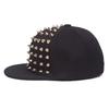 Sunshade Hip Hop Hat Adjustable Baseball Cap Casual Rivet Flat Hat  Men and Women's