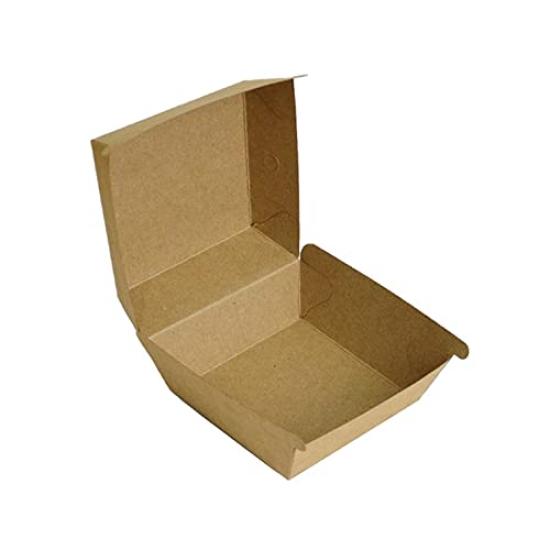 

Kraft paper burger small 50 stylish and disposable Take-out containers, boxes, size, pieces, eco-friendly,