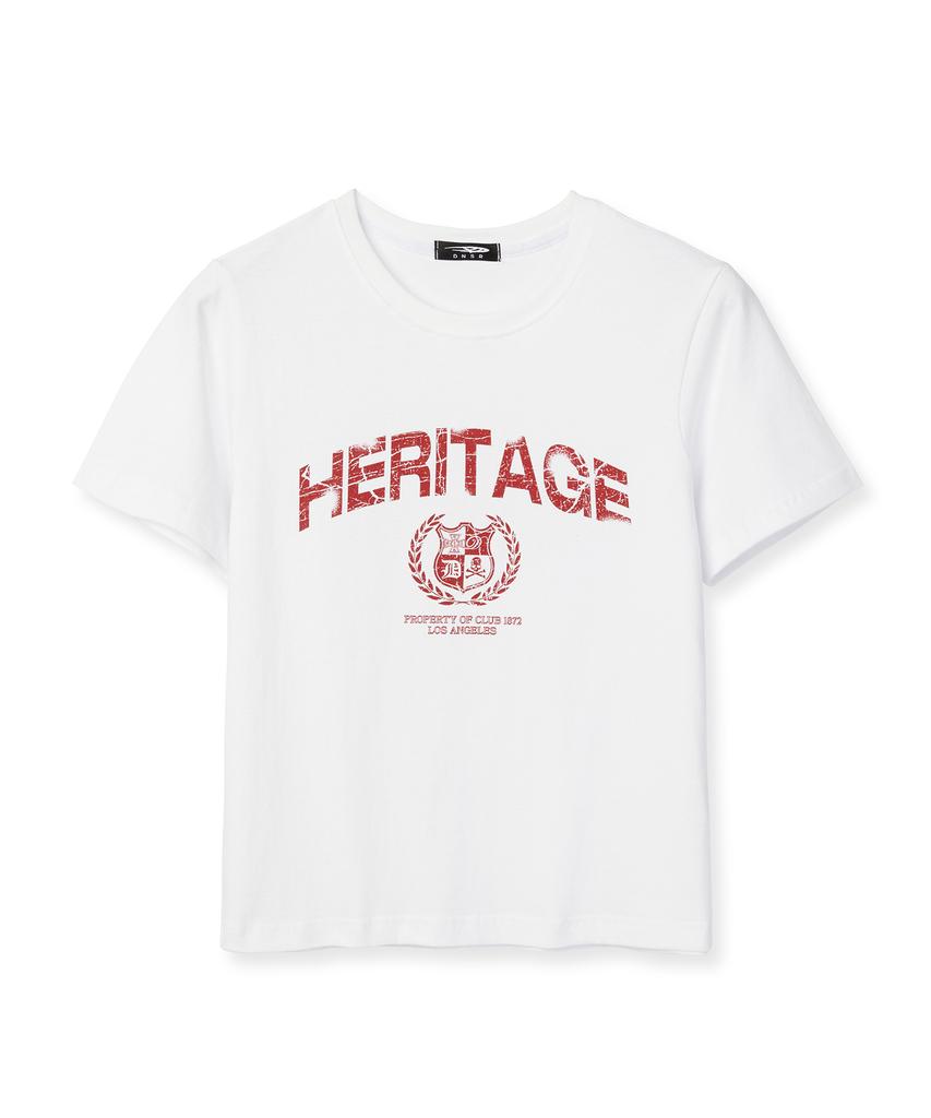 DNSR (Women) Heritage Crop T-Shirt White