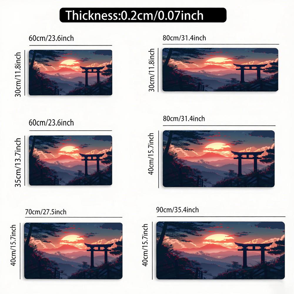 Sakura Mountain Landscape Mouse Pad Large Rubber Antislip PC Desk Accessories Mousepad for Offices and Gamer Keyboard Decor Mat