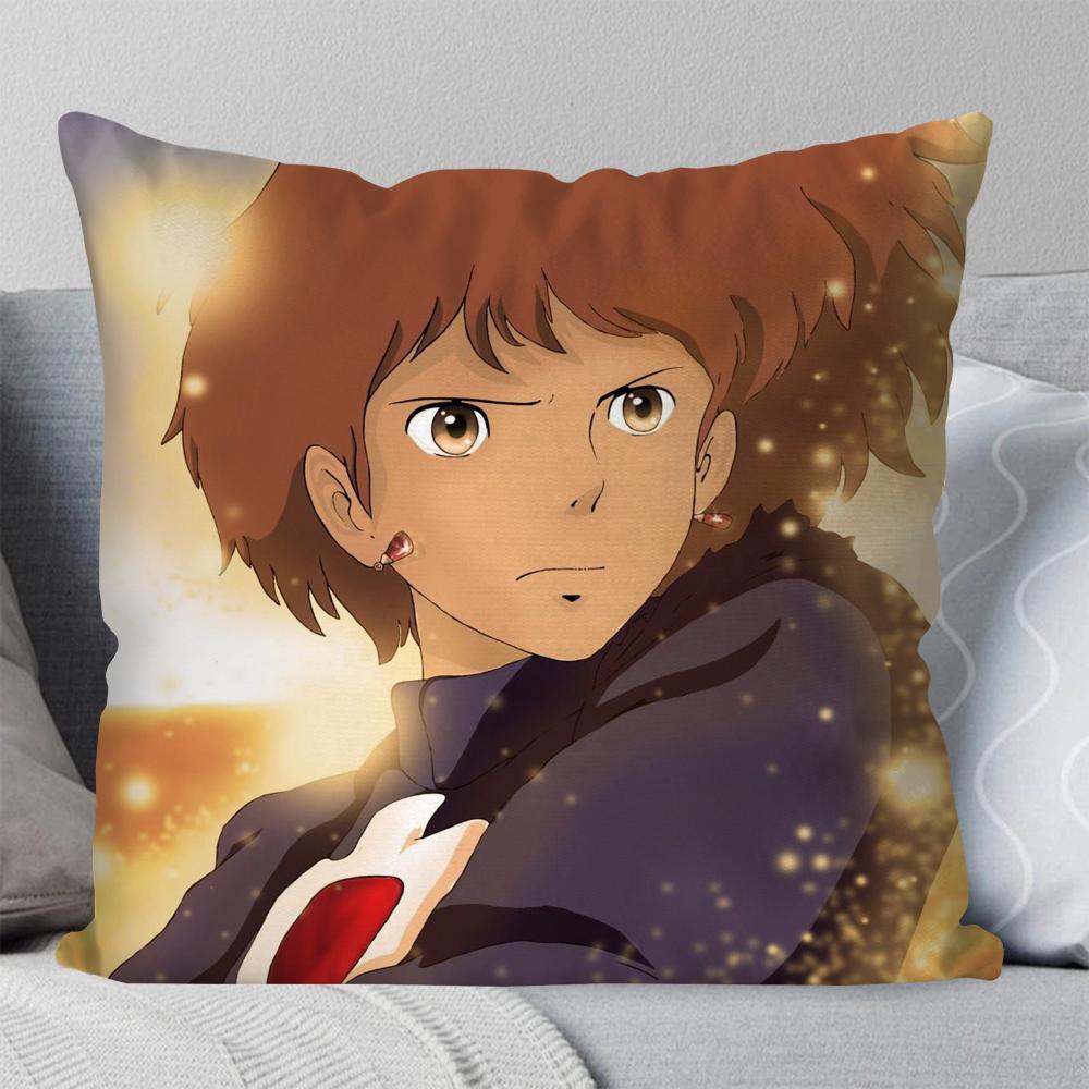 Bilibili Nausicaa Valley Wind Anime Pillow Case Square Pillow Bedroom Sofa Leisure ComfortCar Living Room Home Decoration 40X40
