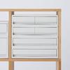 MUJI Recycled Polypropylene Small with Two White 37cm W x 26cm D x 9cm 84799679 Organizer, Wide, Small, Drawers, Gray, Approx. H,