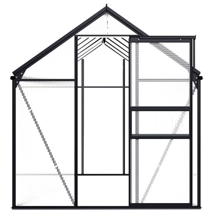 VidaXL Serre Anthracite Aluminium 7,03 m² 48212