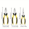 3pcs Carbon Steel Clip Set, 6 Inch Multi-Functional Clip, Wire Cutter with Anti-Slip and Rust- Pointed Clip for Indoor and Outdoor Maintenance Tools
