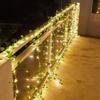 LED String Lights 100led 10m Fairy Lights Waterproof Ivy Maple Leaf Garland Outdoor Lamp Christmas for Camping Garden Yard