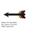 3D Three-color Arrow Logo German Flag Car Sticker Tail Bumper Badge Auto Rear Trunk Emblem Accessories