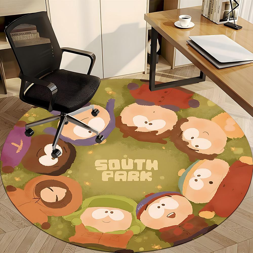 1pcSouth Park Characters Office Round Area Rug, Indoor Mat Suitable For Office, Bedroom Living Room Home Decor, Room Deco,  Offic A0928155