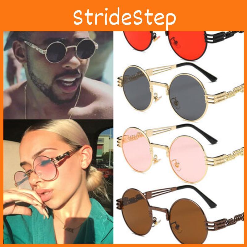 Steampunk Round Sunglasses For Men And Women With Uv400 Protection**