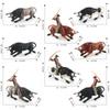 Simulation Spanish Matador Set Static Model North African Bison Bulltamer Solid Static Ornament Toy
