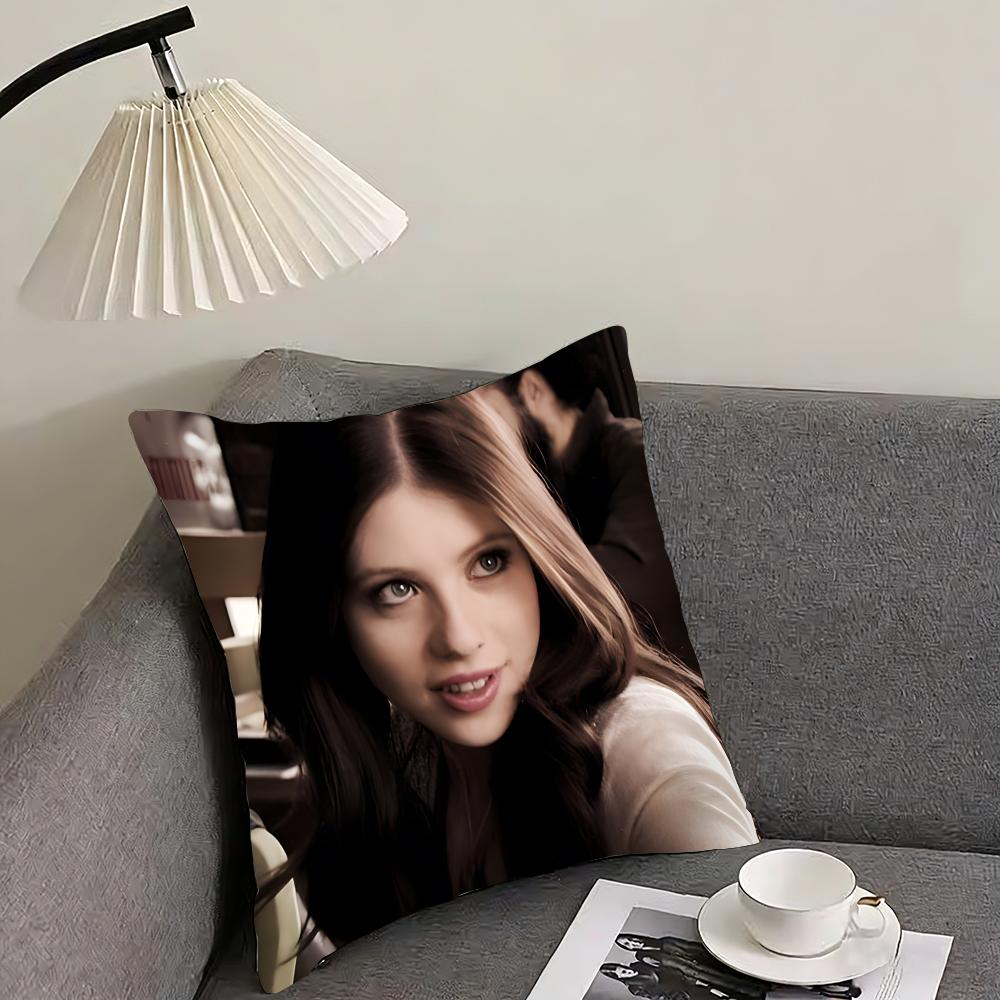 M-Michelle T-Trachtenberg Kuddfodral Vändbart Plyschkuddfodral – För bil, soffa, sovrum, perfekt som present.
