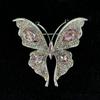 Damen Brosche Schmetterlingsform Funkelnde Strass-Einlagen Anstecknadel für Anzug Kleid Pullover Schal Abzeichen Party Dating Accessoire