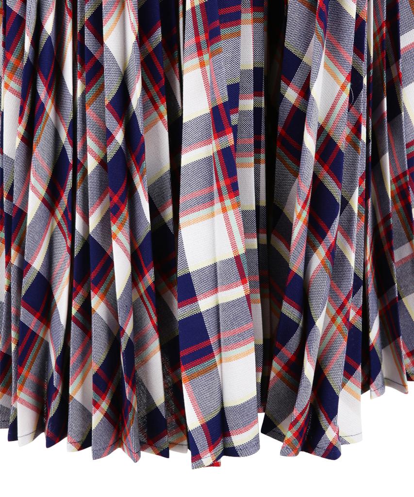 BROOKS BROTHERS Check Pleated Skirt (Multi) (Bbkzwm68317Es)