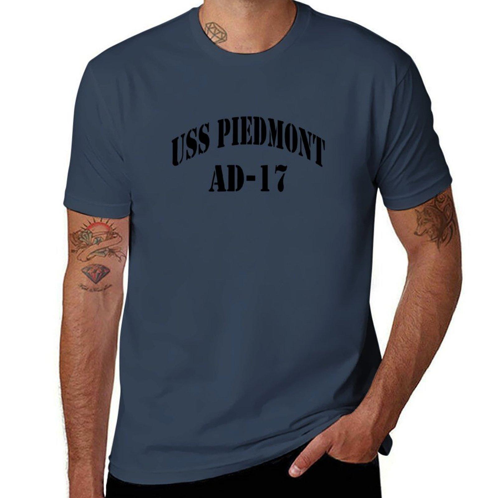 USS PIEDMONT funny humor dark t shirts T-Shirt t plain shirt SHIP S man STORE (AD-17) S