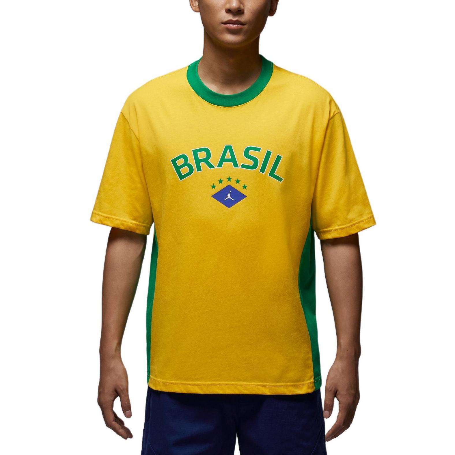 Air Jordan 85 Brazil Graphic T-Shirt Varsity Maize Lucky Green Men s II5388-741 L