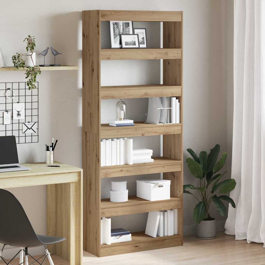 Bookshelf Artisan Oak 80 x 30 x 198 cm Engineered Wood