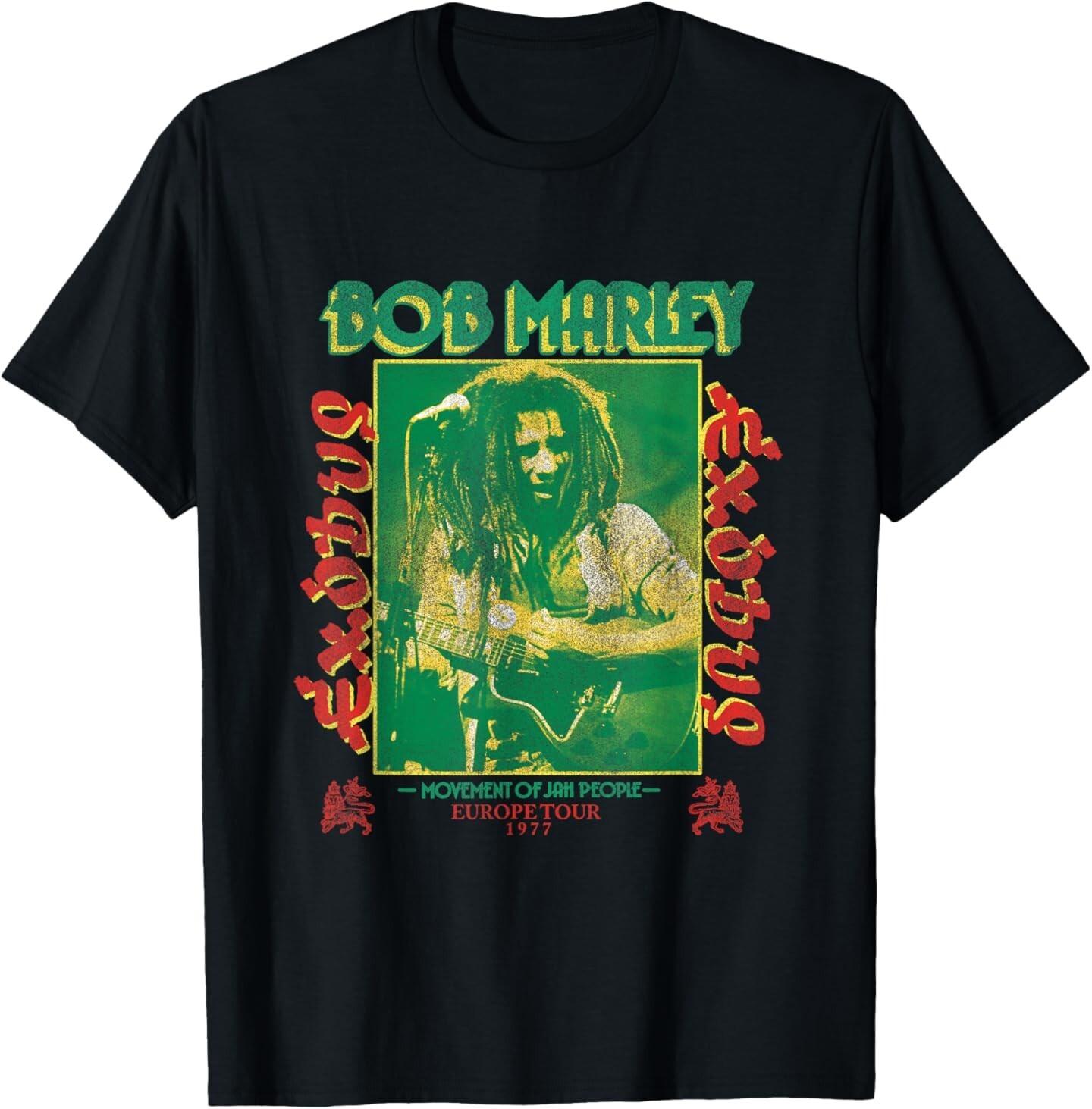 Боб Марли Exodus Movement of Jah People Футболка черная с гитарой 2XL