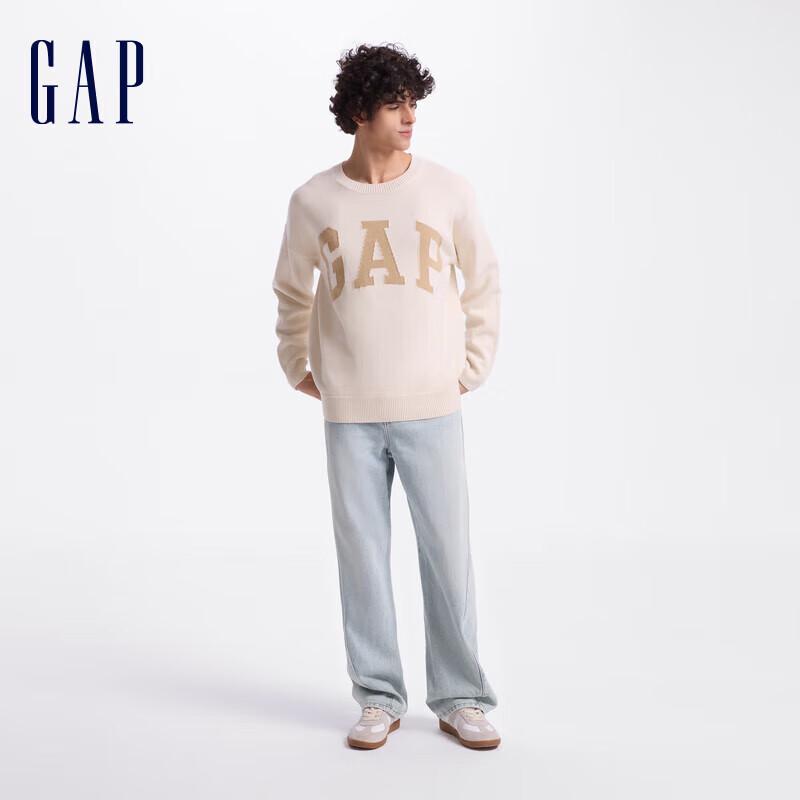 GAP Unisex Jacquard Logo Crew Neck Sweater