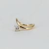 Creative Design Sparkling Inlaid Water drop Diamonds rings for women Stacked Style Fashion 3-Piece Set Ring Adjustable Jewelry