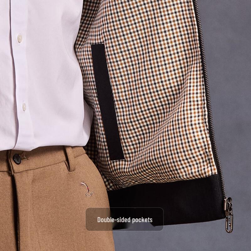 Men's Reversible Modal Blend Plaid Zipper Vest