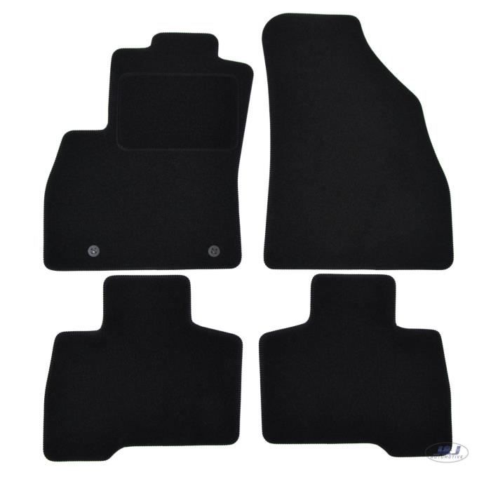 Tapis De Sol Noir Velours - J&J AUTOMOTIVE - Peugeot Citroën NEMO - Antidérapant - Sur Mesure - Imperméable
