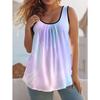 Casual Loose Flower Print T-shirt Fashionable Versatile Women's Top Comfortable Camis Tank Tops