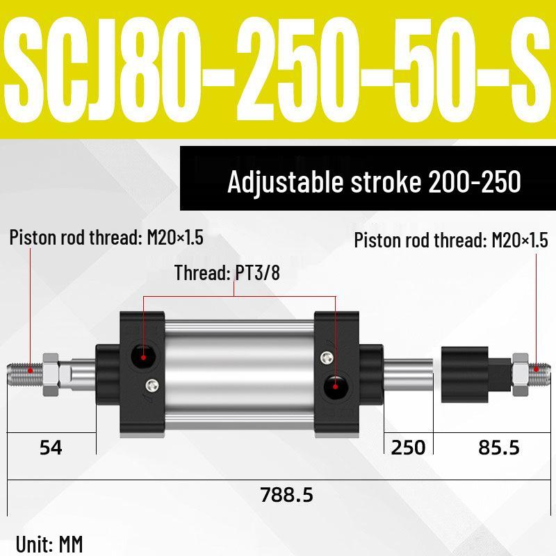 SCJ Adjustable Stroke High Thrust Pneumatic Cylinder SCJ32-160