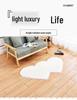 Simple Faux Wool Irregular Bedside Rug for Bedroom and Living Room