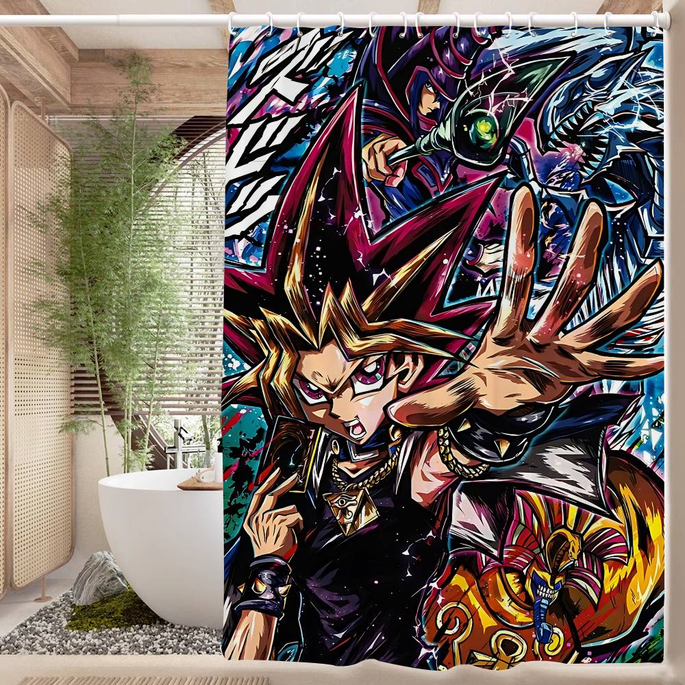Amine Yu Gi Oh Retro Duschvorhang Sommer Strand Badezimmer Dekorativer Duschvorhang, Wasserdicht