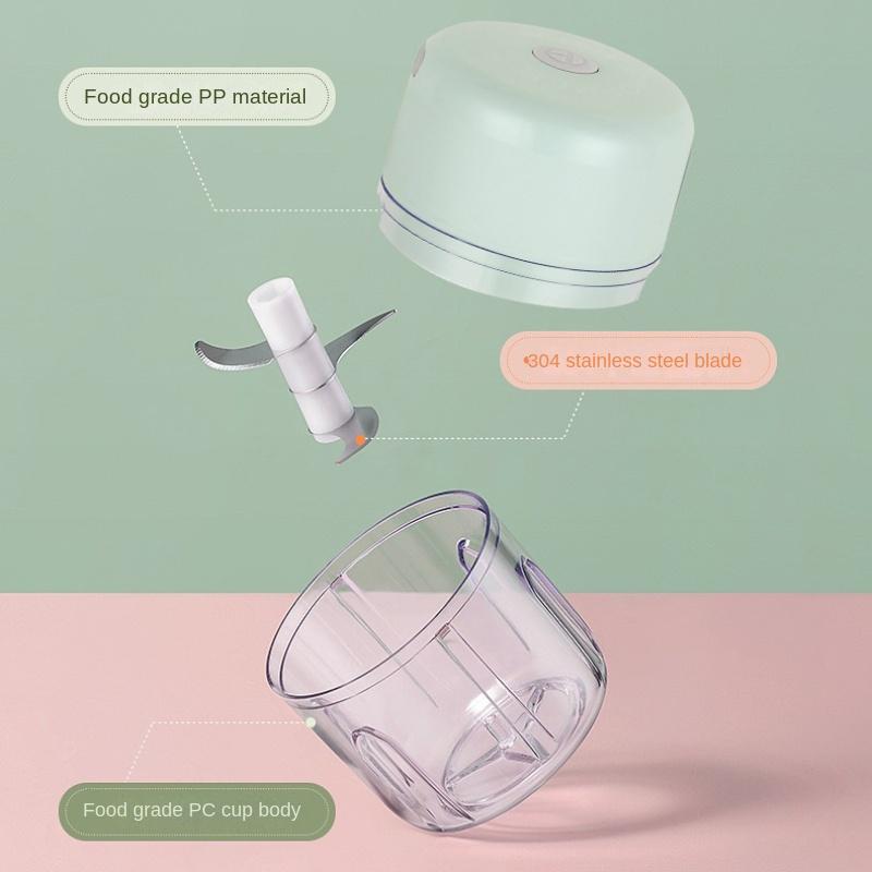 Garlic Puree USB Rechargeable Electric Garlic Pounder Mini Garlic Puree Garlic Press Household Garlic Milling Machine Garlic Punching Machine Garlic