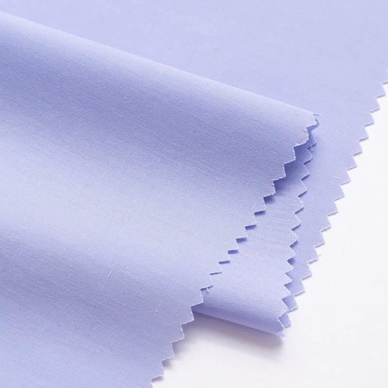 Plain Combed Cotton Fabric Poplin for Clothes Shirt Dresses Sewing High-grade Smooth Skirts Cloth Thin Anti-wrinkle
