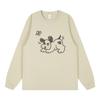 Korean Style Hand-Drawn Cartoon Long-Sleeve T-Shirt