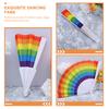 10 Stück Regenbogen-Faltfächer, Foto-Requisiten, kreativ, faltbar, für Tanz- und Performance-Vorräte, exquisit