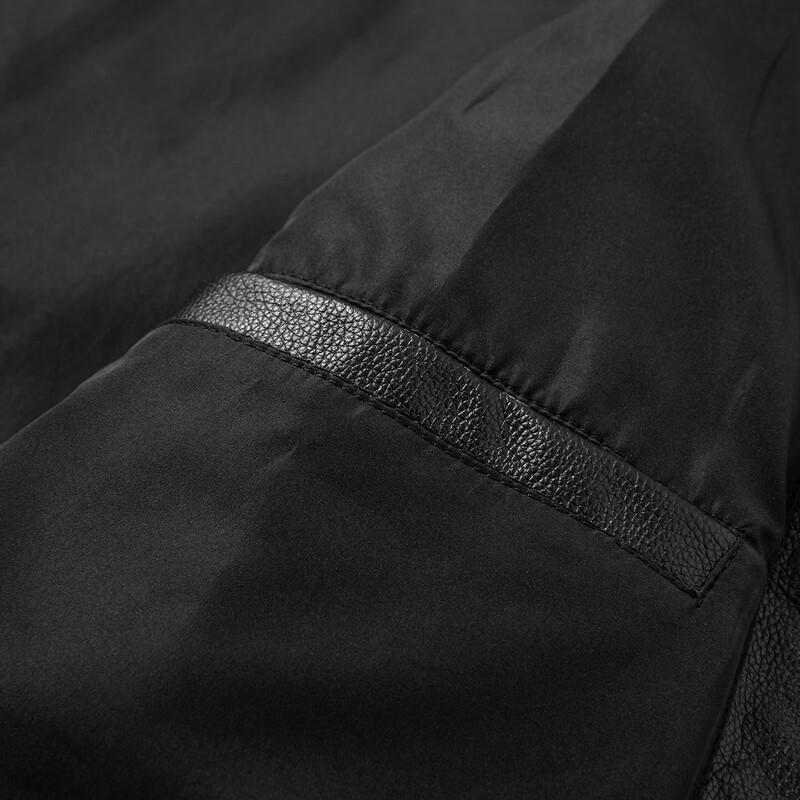 FAPAI Men's Genuine Leather Business Casual Lapel Jacket