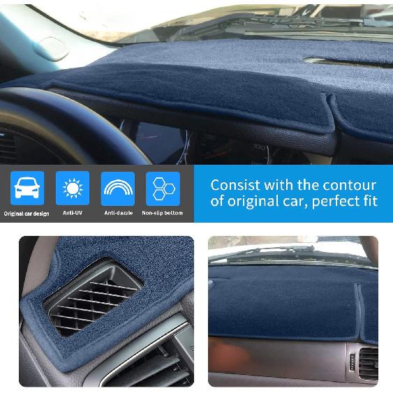 Dashboard Cover Dash Mat Compatible With 2007-2014 Chevy Chevrolet Tahoe Suburban,2007-13 Chevy Avalanche Silverado 1500 2500 3500 LTZ/GMC Sierra SLT