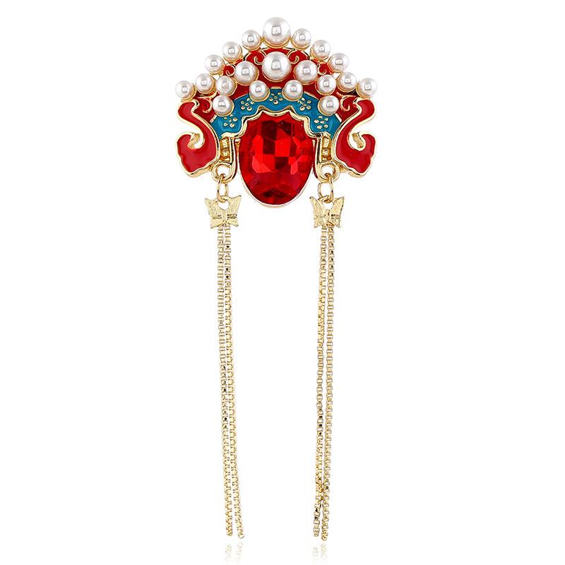 Creative Peking Opera Facebook Antique Brooch Female Knife Ma Dan Personality Pin Ornament Brooch Retro Exquisite Accessories Tide