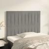 vidaXL Headboard Light Grey 100 X 5 X 118/128 Cm Velvet