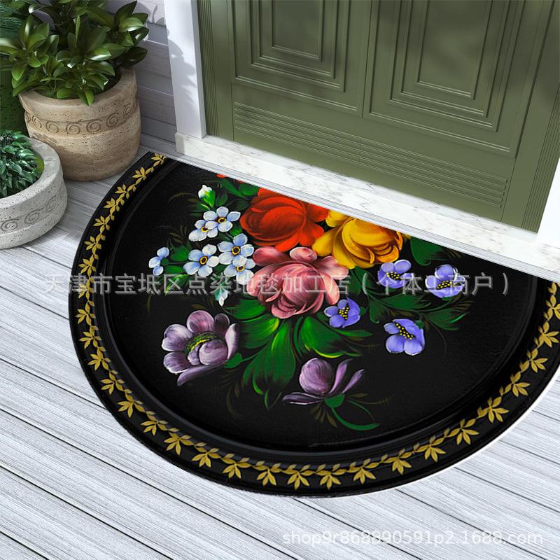 

Ретро Цветочный Коврик для Пола Кухонный Дверной Коврик Бытовой Дверной Коврик Легкий в Уходе Коврик для Пола 40 * 60cm