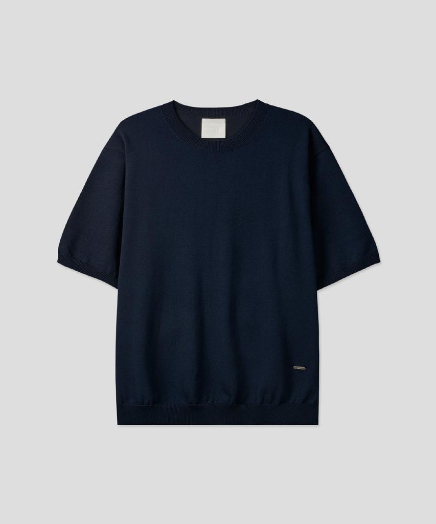 Ssei Essential Round Short Sleeve Knit Navy