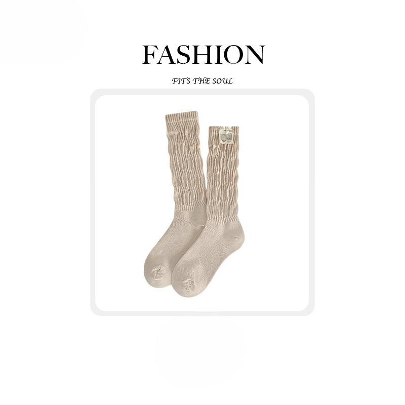 Lolita Girls Solid Color Socks Loose Long Summer Socks Middle Tube Japanese College Princess Socks Sweet JK Streetwear Hosiery