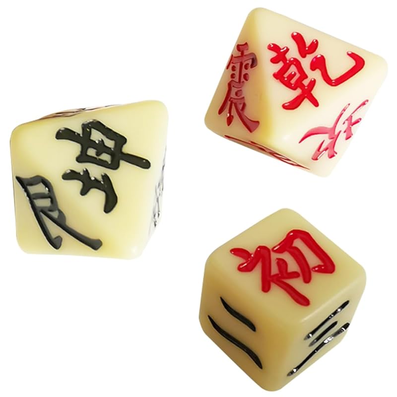 

Octahedral I Ching Dice, Ideal for Divination, Gossip, I Ching, Feng Shui, and I Ching Readings, Easy to Carry, Set of 3