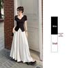 Pleated A-Line Cotton Linen High Waist Wide Leg Culottes Skirt Pants