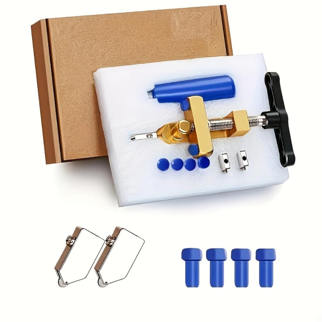 2 In 1 Manual Glass Ceramic Cutter With Precision Diamond Blade, Ergonomic Handle, Safety Lock, Extra Blades And Tips For DIY Tile Installation Work