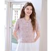 Betu Women's Summer Linen Blend Knit Short Sleeve Top