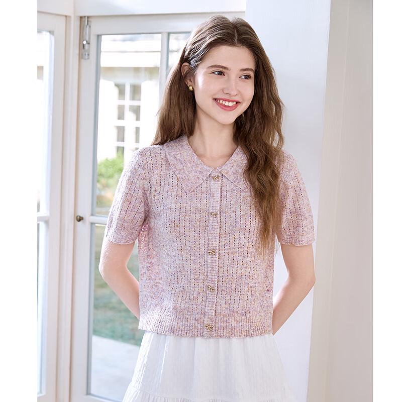 Betu Women's Summer Linen Blend Knit Short Sleeve Top