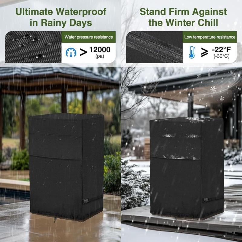 Telo di copertura per colonna antincendio impermeabile e resistente in acciaio 420D, protezione per esterni, pieghevole, soluzione di stoccaggio.