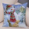 50 Style Merry Christmas Cushion Cover Decor Cute Cartoon Santa Claus Snowman Pillow Case Soft Plush Pillowcase for Sofa Home