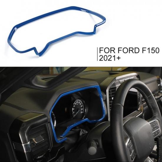 Interior Dashboard trument Meter Frame Cover Trim Bezel for Ford F150 21+Blue